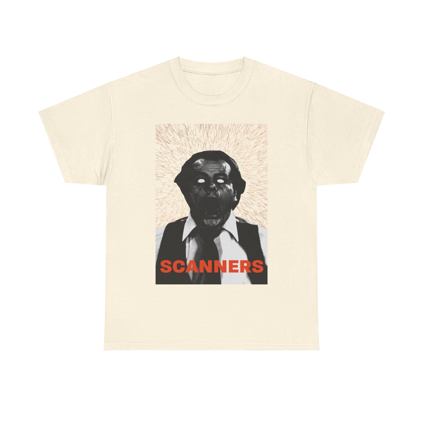 david cronenberg's scanners 1981 classic movie poster tshirt