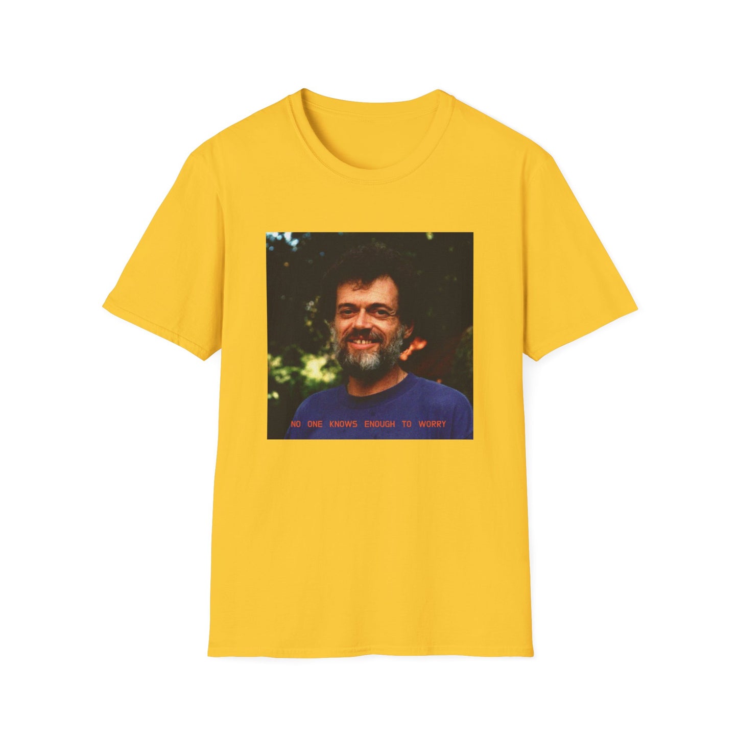 terence mckenna no one knows enough to worry tshirt