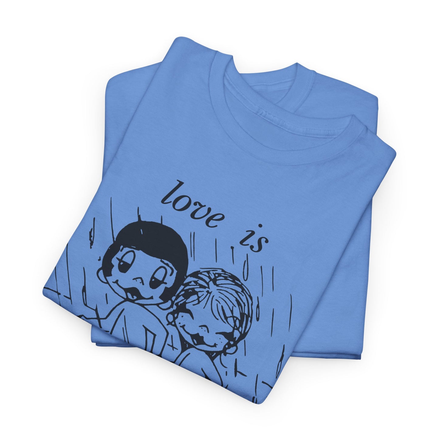 1970 graphic love is a sunny feeling on a rainy day tshirt