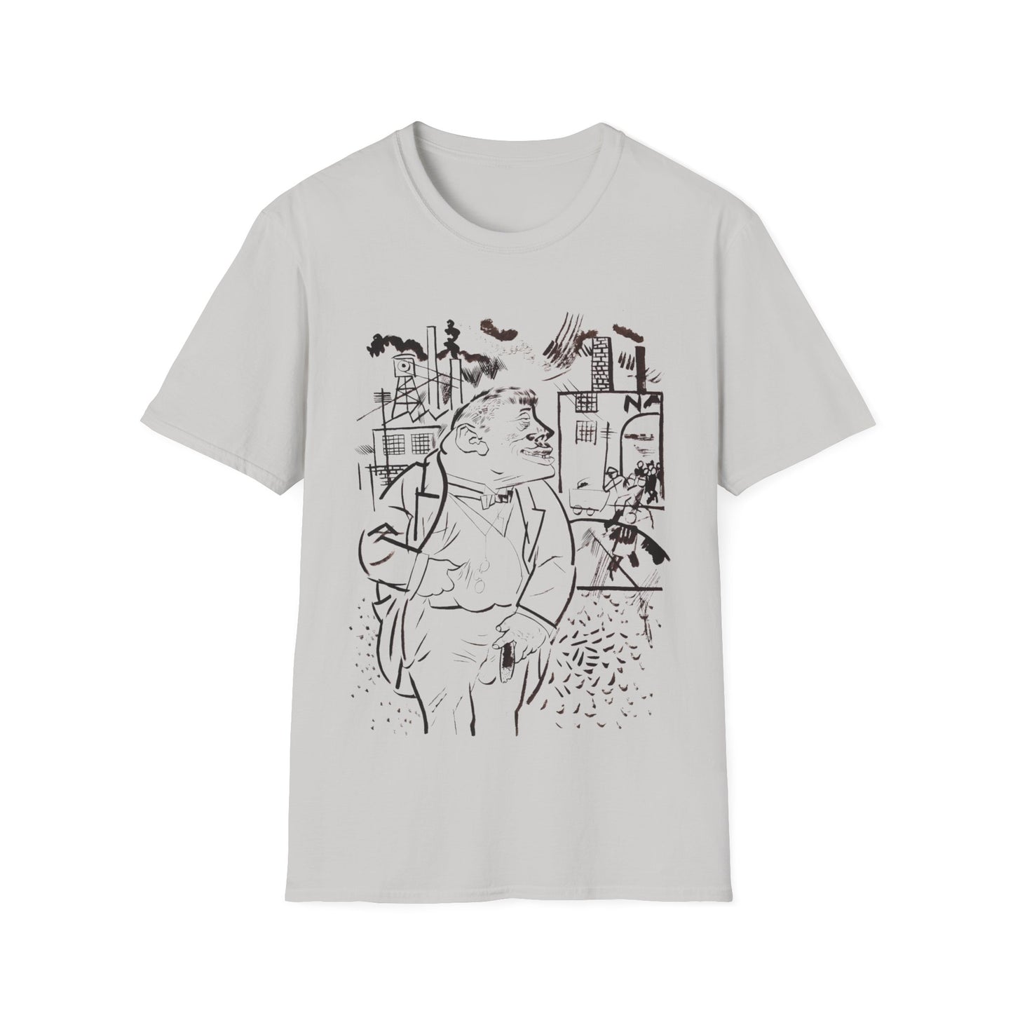 1921 geroge grosz sketch "i shall exterminate everything around me that restricts me from being the master" tshirt