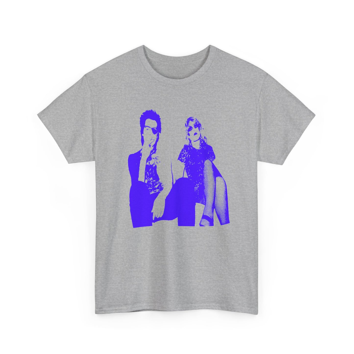 the real sid and nancy purple/blue stencil fan art tshirt