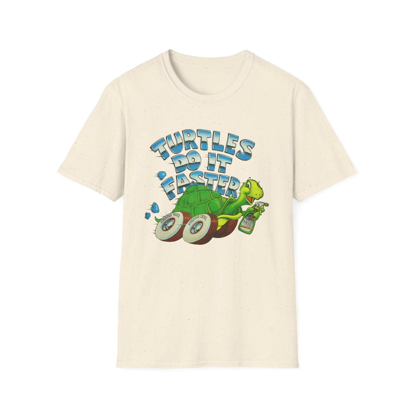 1980s turtle wax advertisement "turtles do it faster" reproduction tshirt