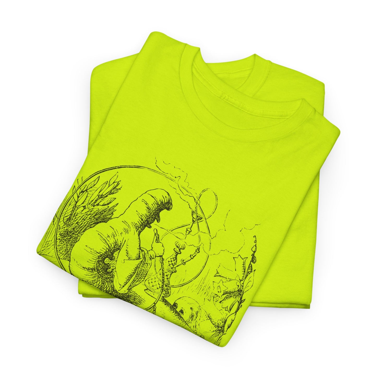 1865 alice's adventures in wonderland illustration by john tennial caterpillar tshirt