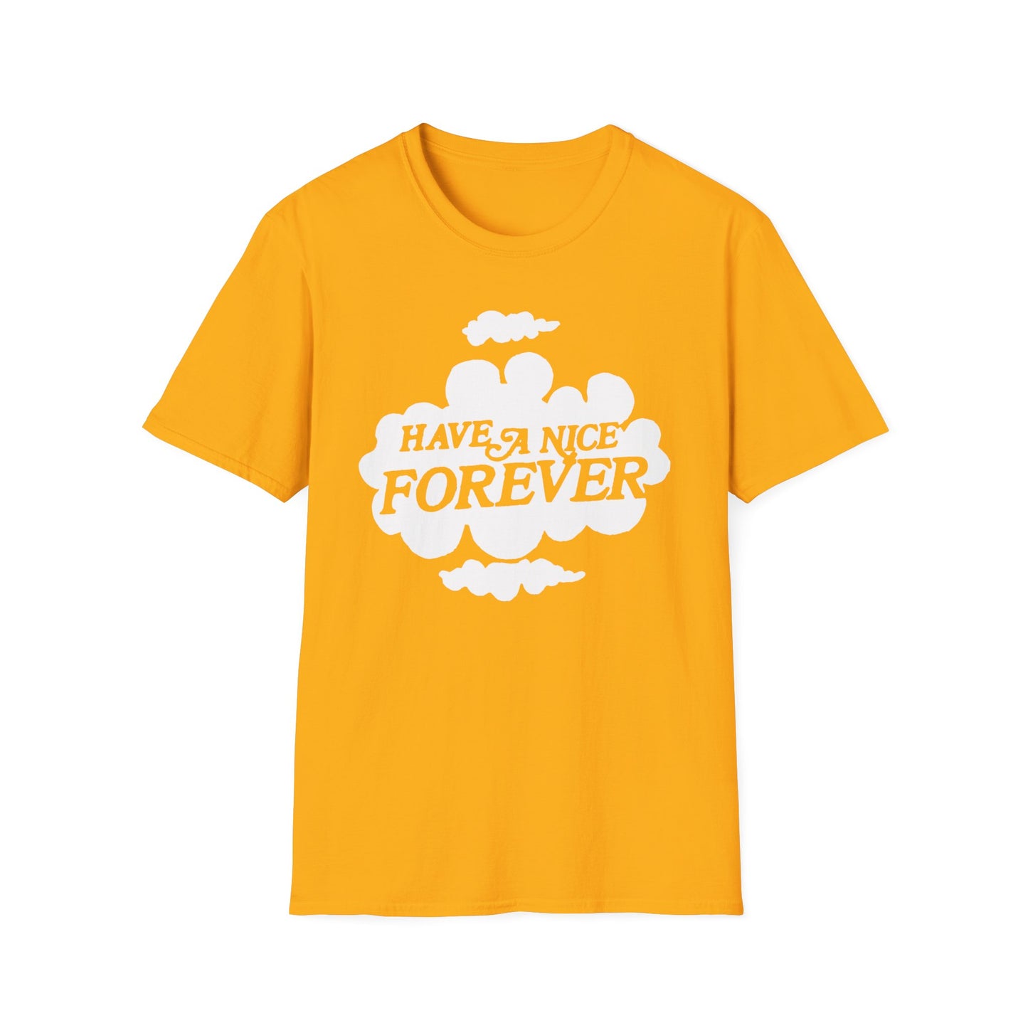 vintage 1980s "have a nice forever" graphic on a new tshirt