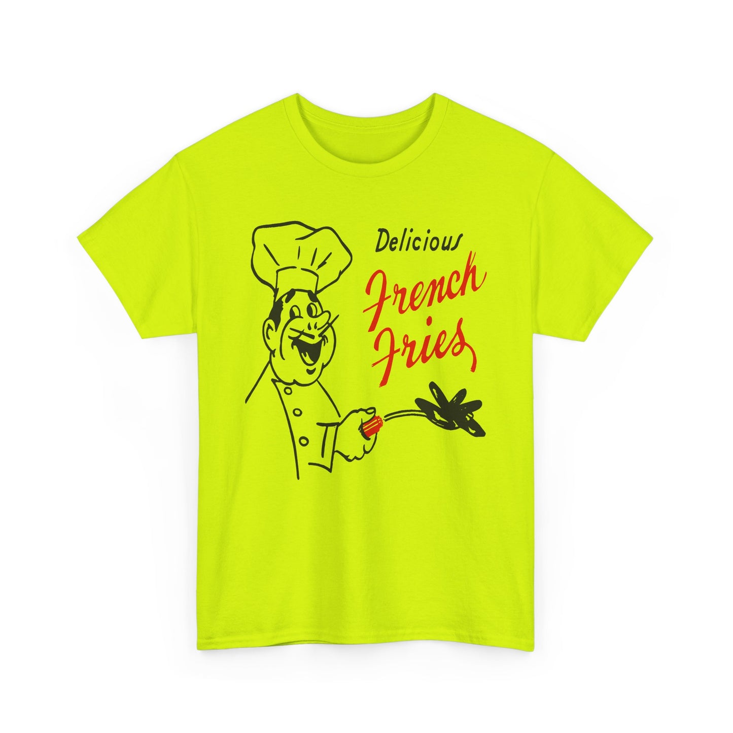 vintage paper bag art delicious french fries reproduction tshirt