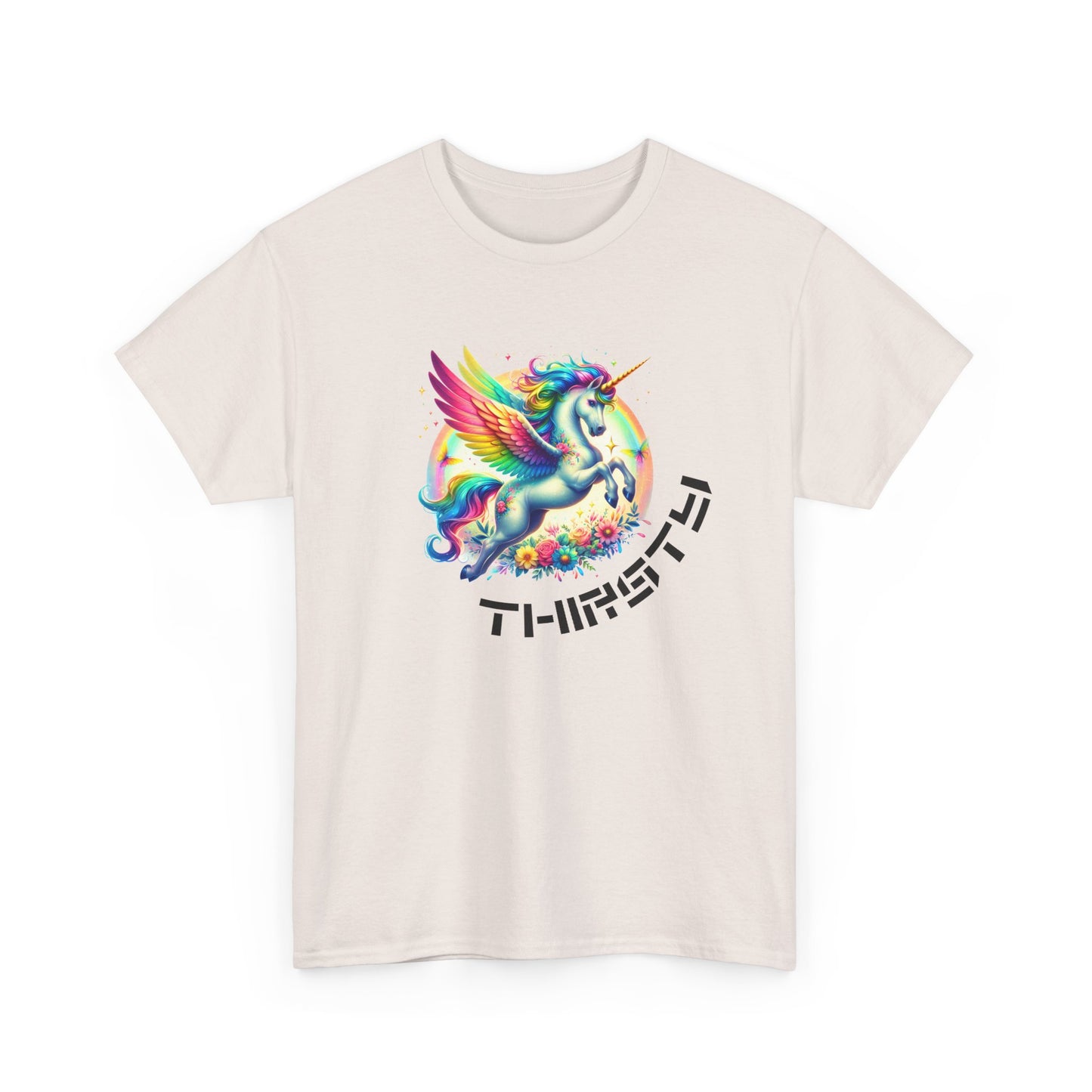 thirsty unicorn tshirt (technically alicorn)