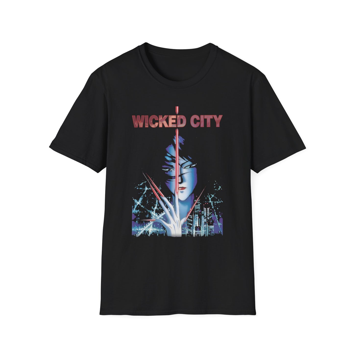 1987 japanese adult animated dark fantasy action horror movie wicked city or supernatural beast city tshirt