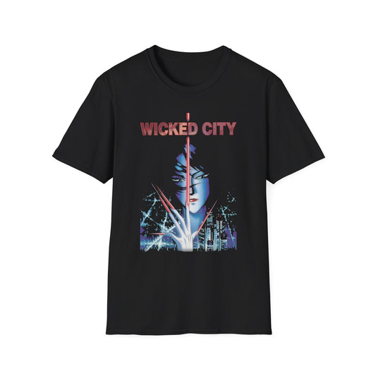 1987 japanese adult animated dark fantasy action horror movie wicked city or supernatural beast city tshirt