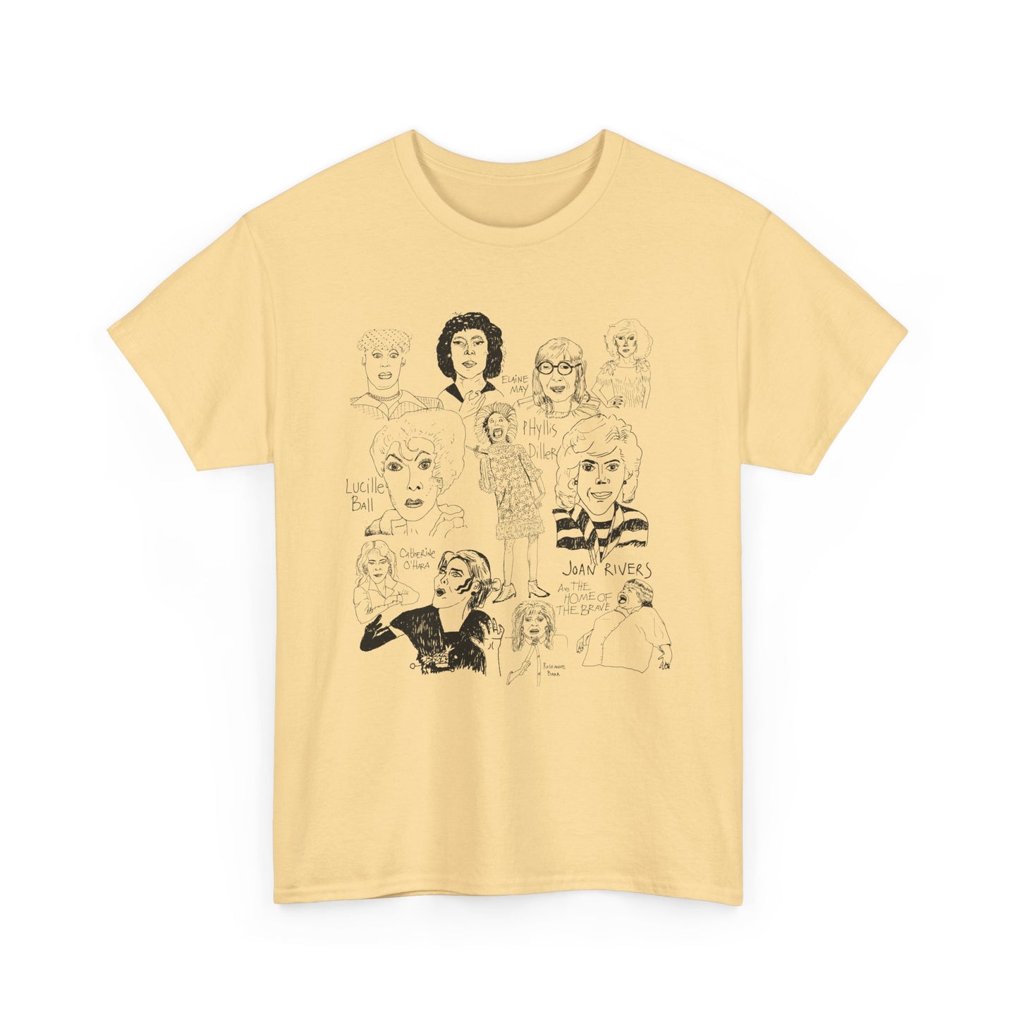 original drawing women of comedy collage tshirt