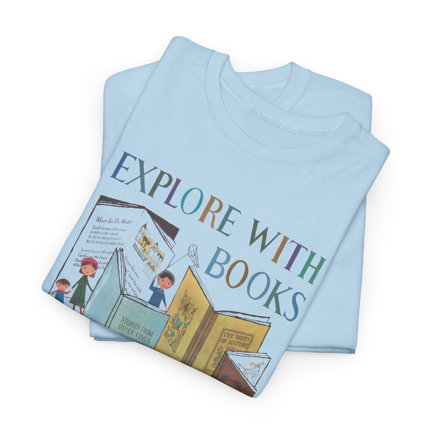 1957 book week poster by a&m provensen explore with books tshirt