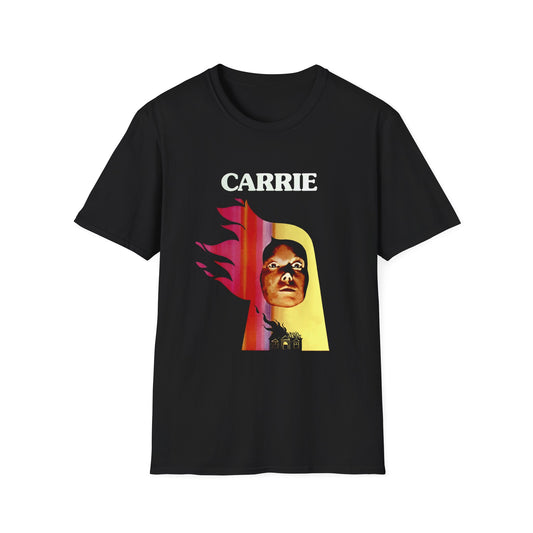 1976 spanish movie poster for carrie tshirt