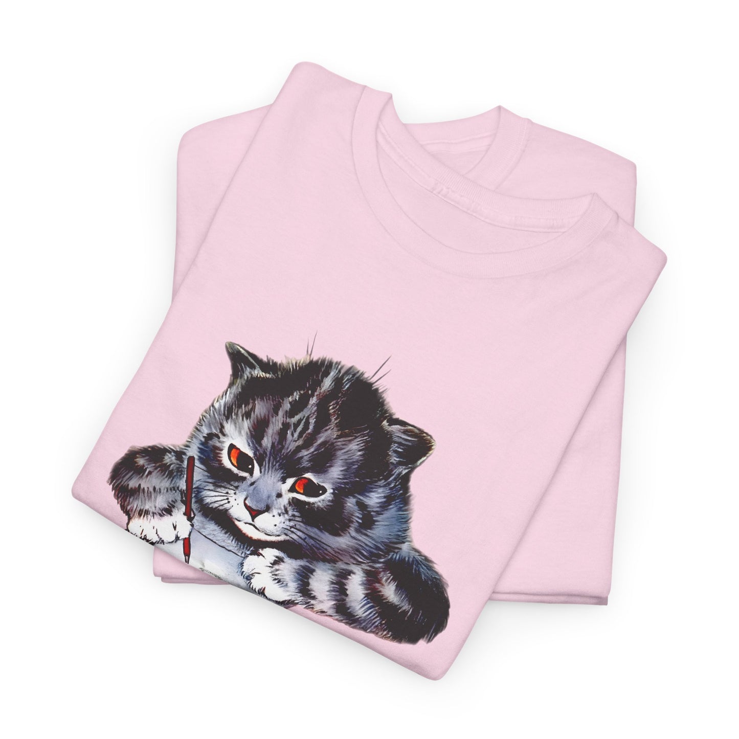 louis wain anthropomorphised cat painting i'll draw your portrait tshirt