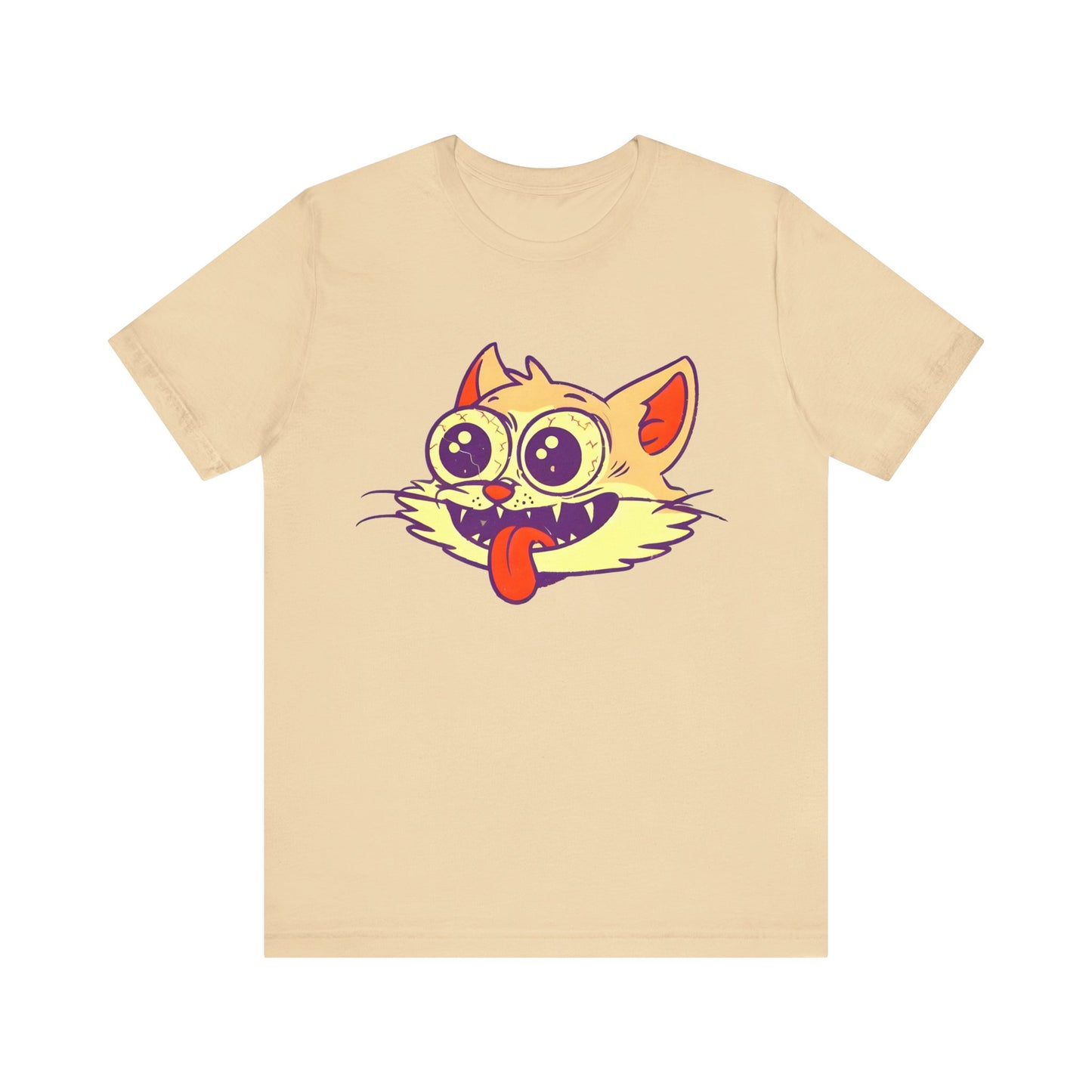 cute creepy strung out high happy kitty cat tshirt