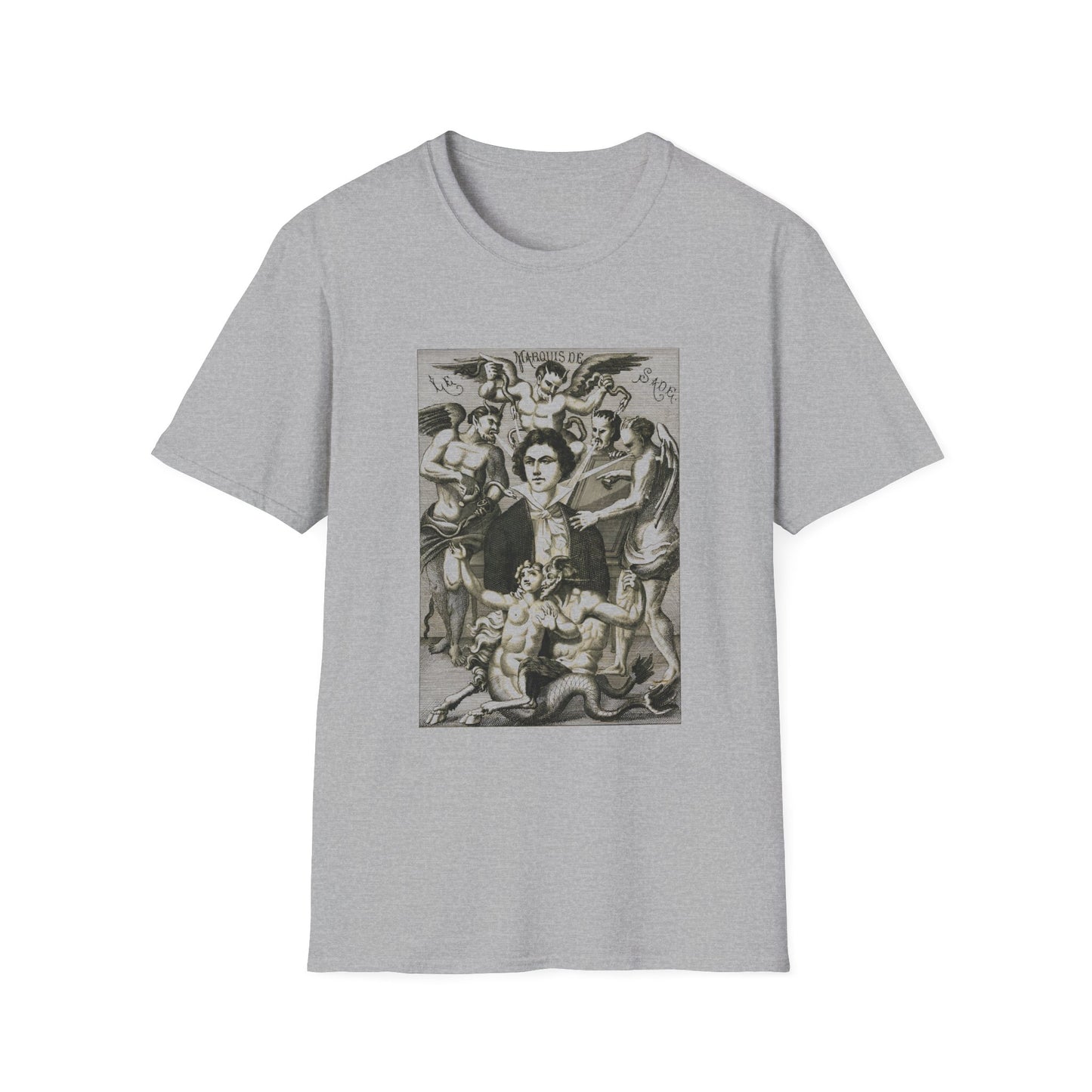 late 1800s le marquis de sade engraving by h. biberstein tshirt