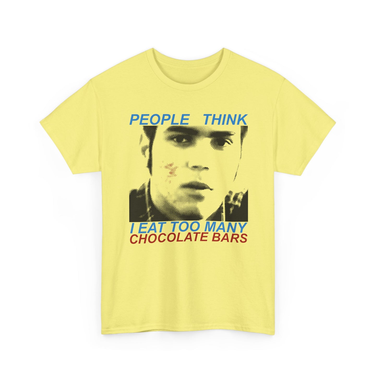 canadian psa commercial people think that i eat too many chocolate bars 1990s whatmart design 2 tshirt