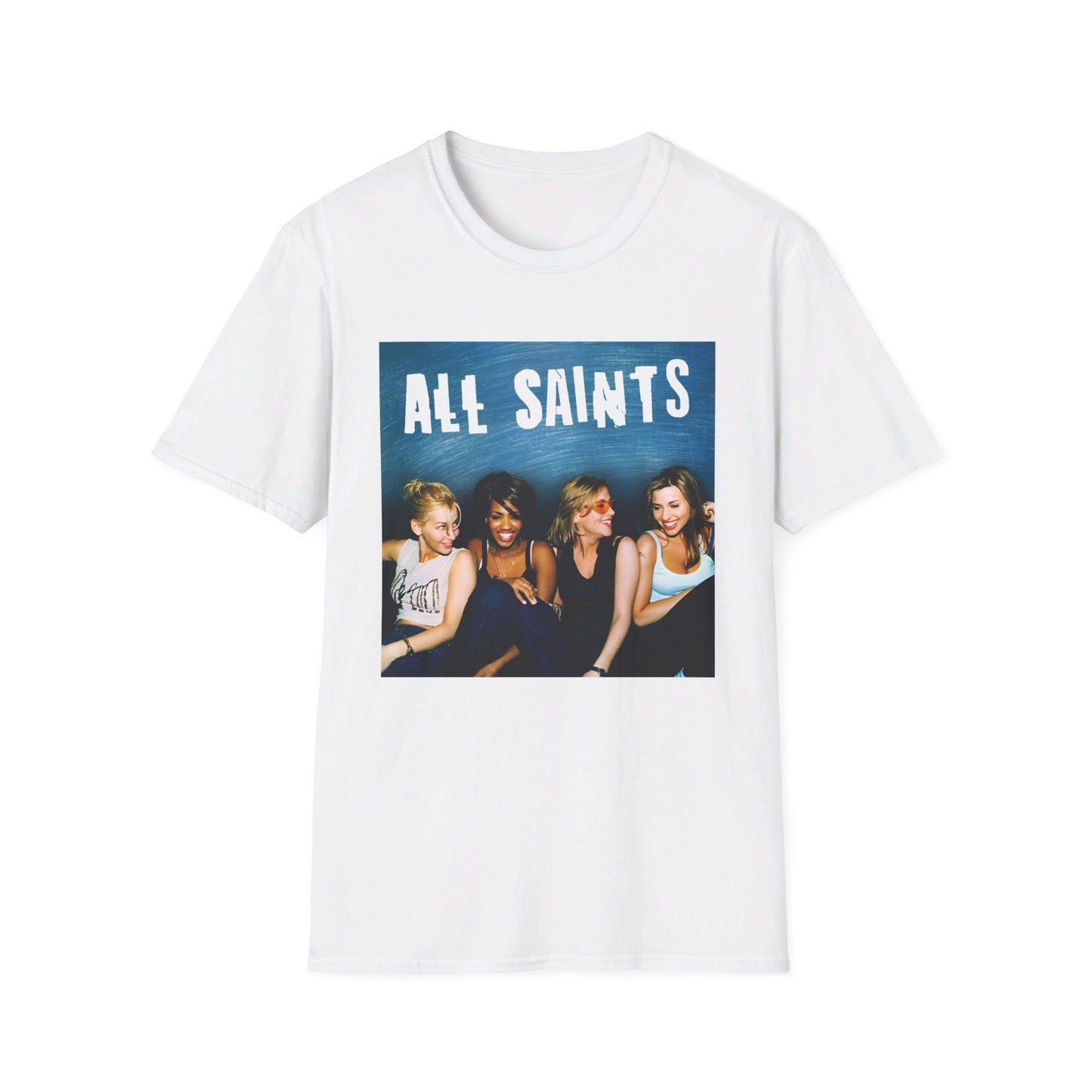 all saints on a couch on a tshirt