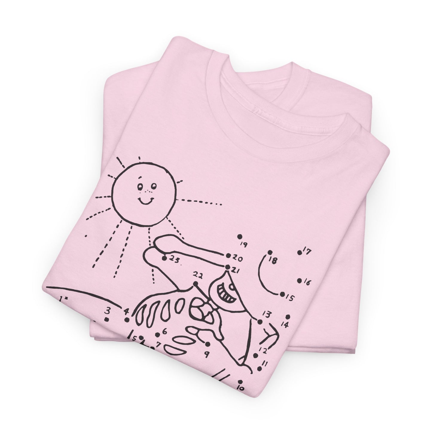 connect the dots skeleton sun tanning tshirt