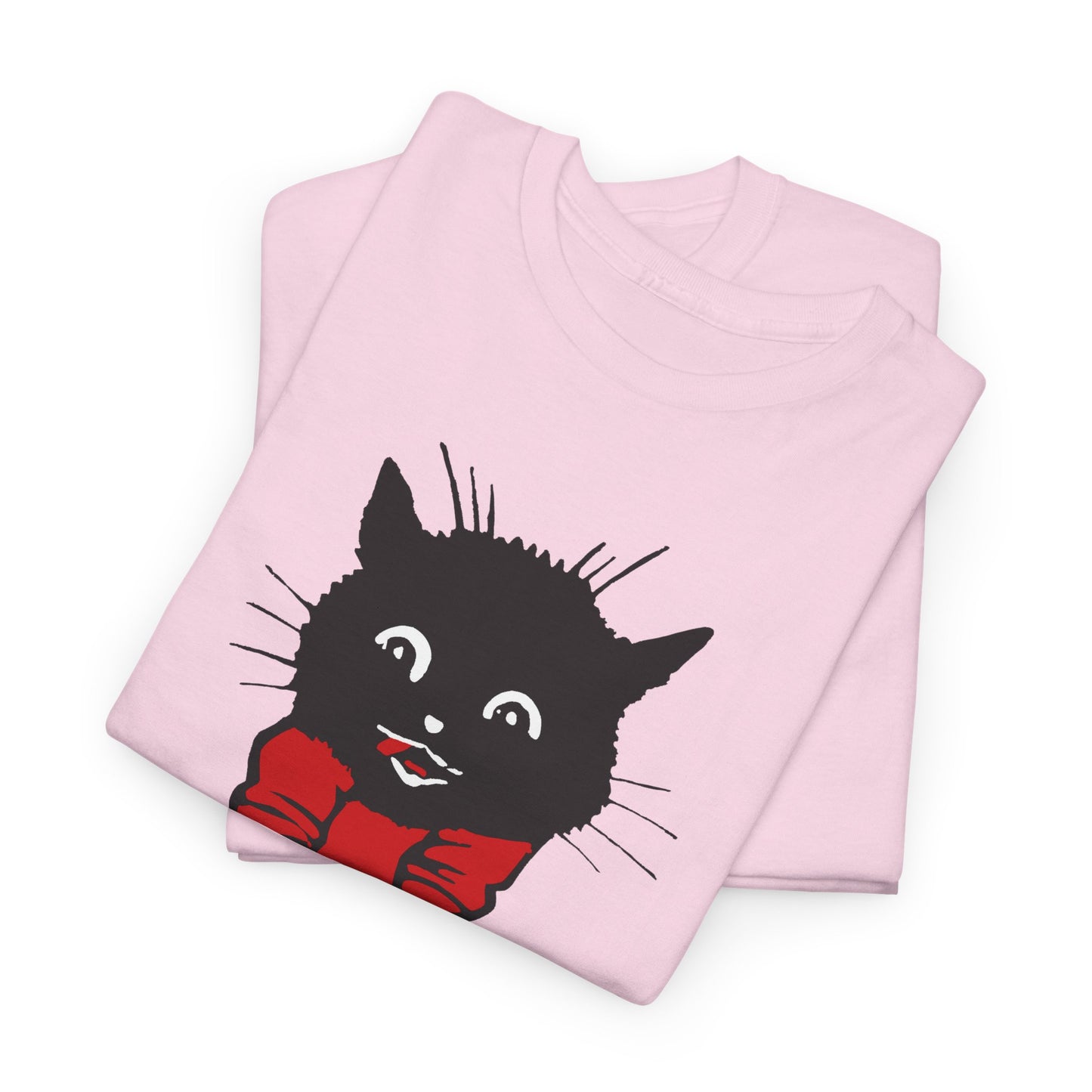 1922 calendar card graphic by unknown artist good luck cat tshirt