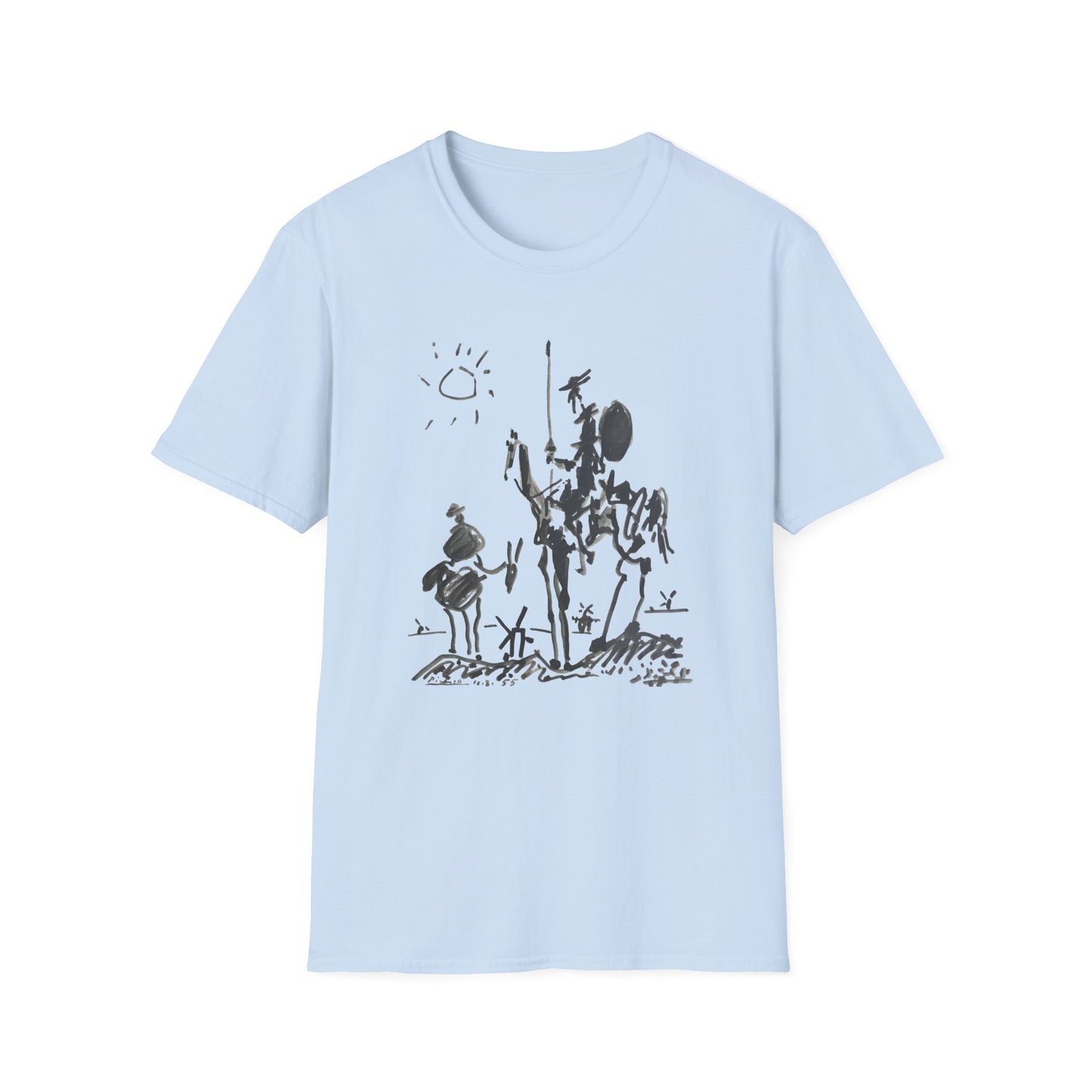 1955 don quixote illustration by pablo ruiz picasso tshirt