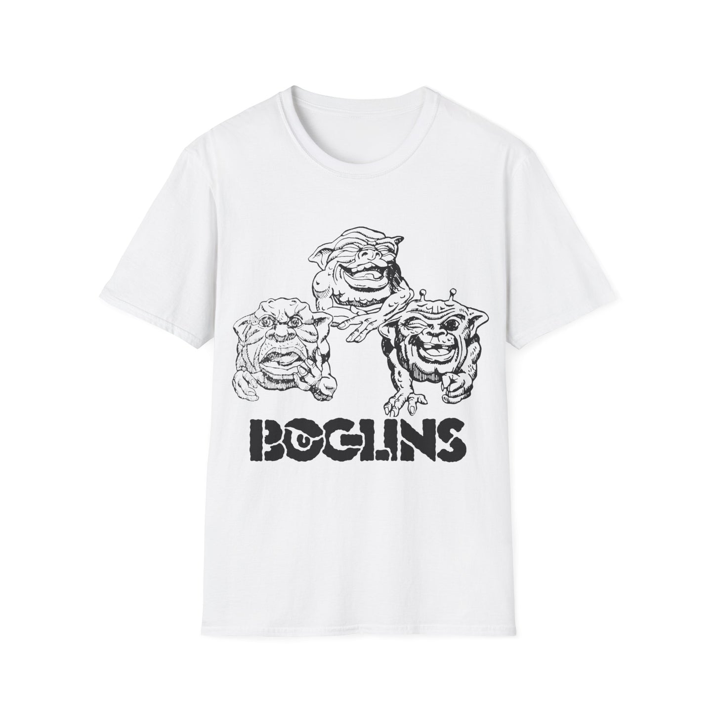 1980s boglins fan design featuring boint, doink, and squit tshirt