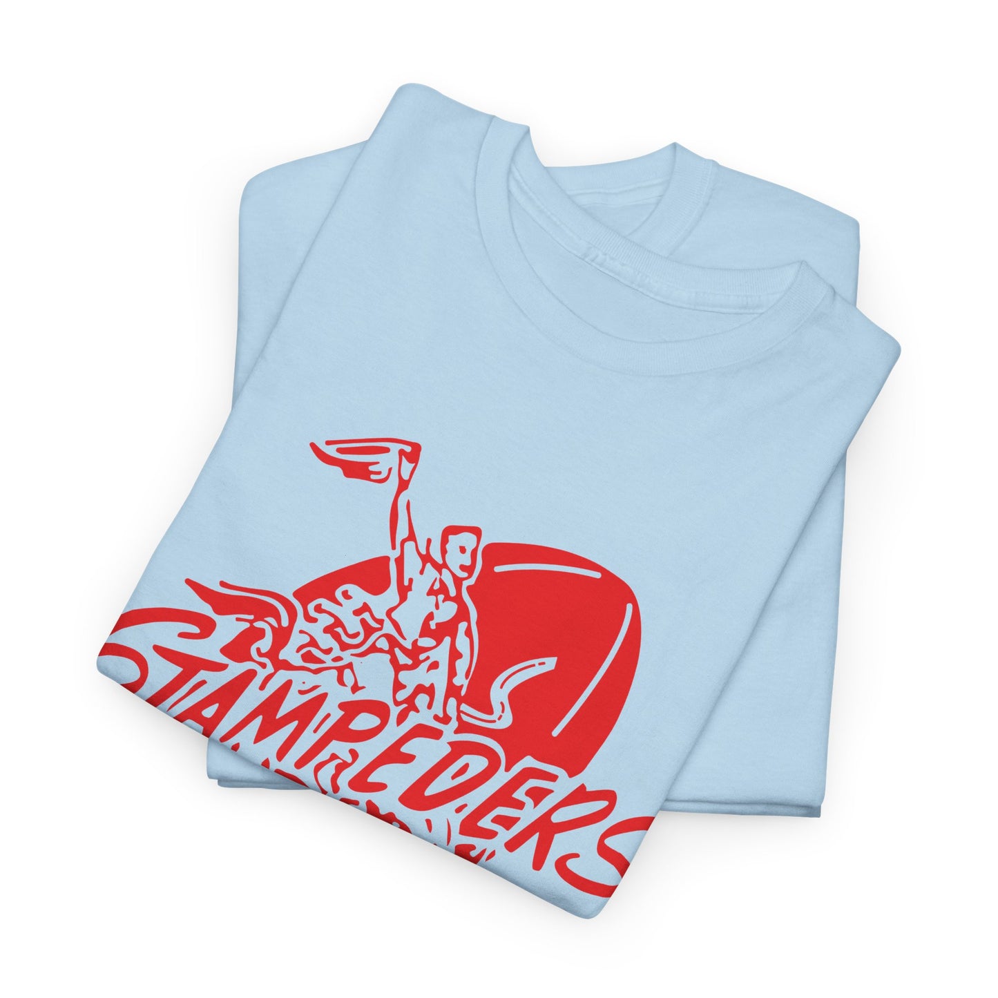 cfl calgary stampeders 1945 to 1971 vintage logo repdroduction tshirt