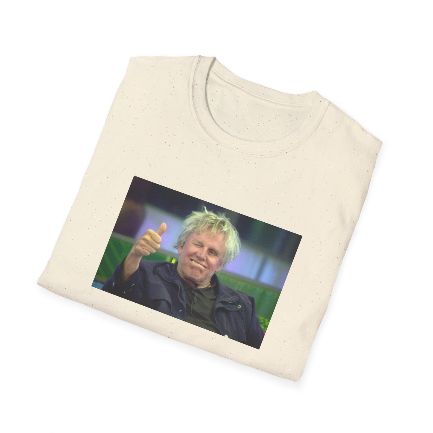 gary busey thumbs up tshirt