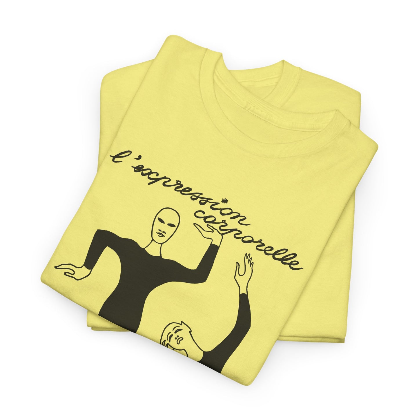 1968 french illustration of mimes from initiation au mime reproduction tshirt