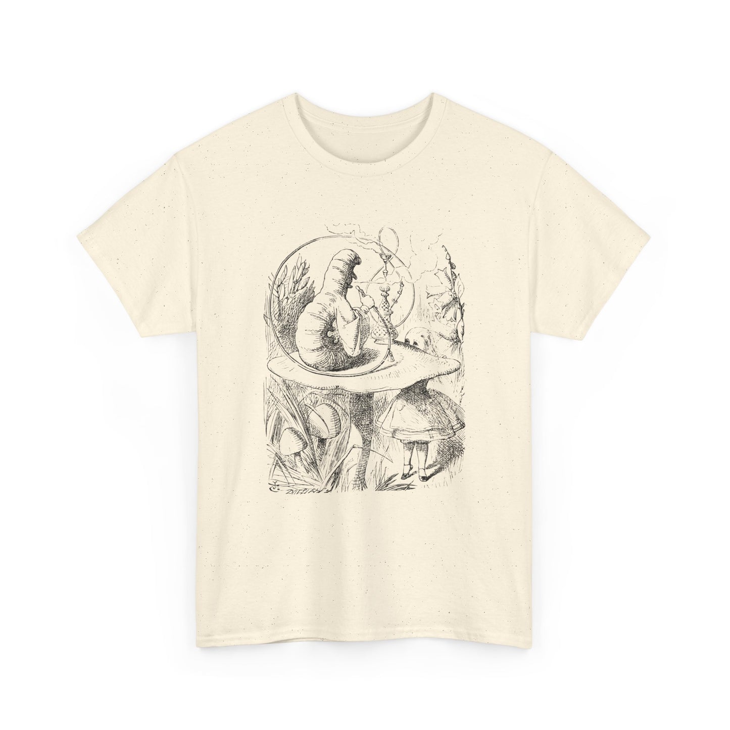1865 alice's adventures in wonderland illustration by john tennial caterpillar tshirt