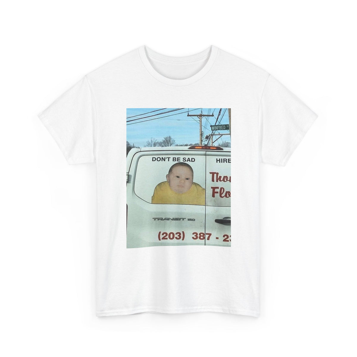 the don't be sad meme low quality photo cuz it's funny tshirt