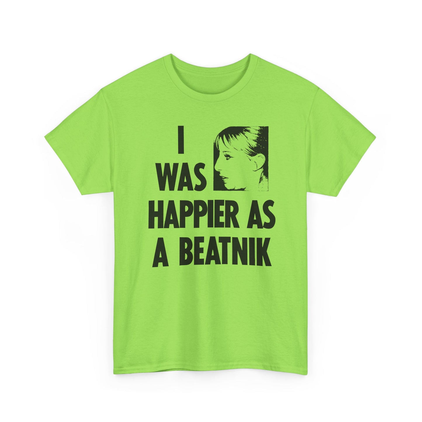 1965 national enquirer barbra streisand moans i was happier as a beatnik reproduction tshirt