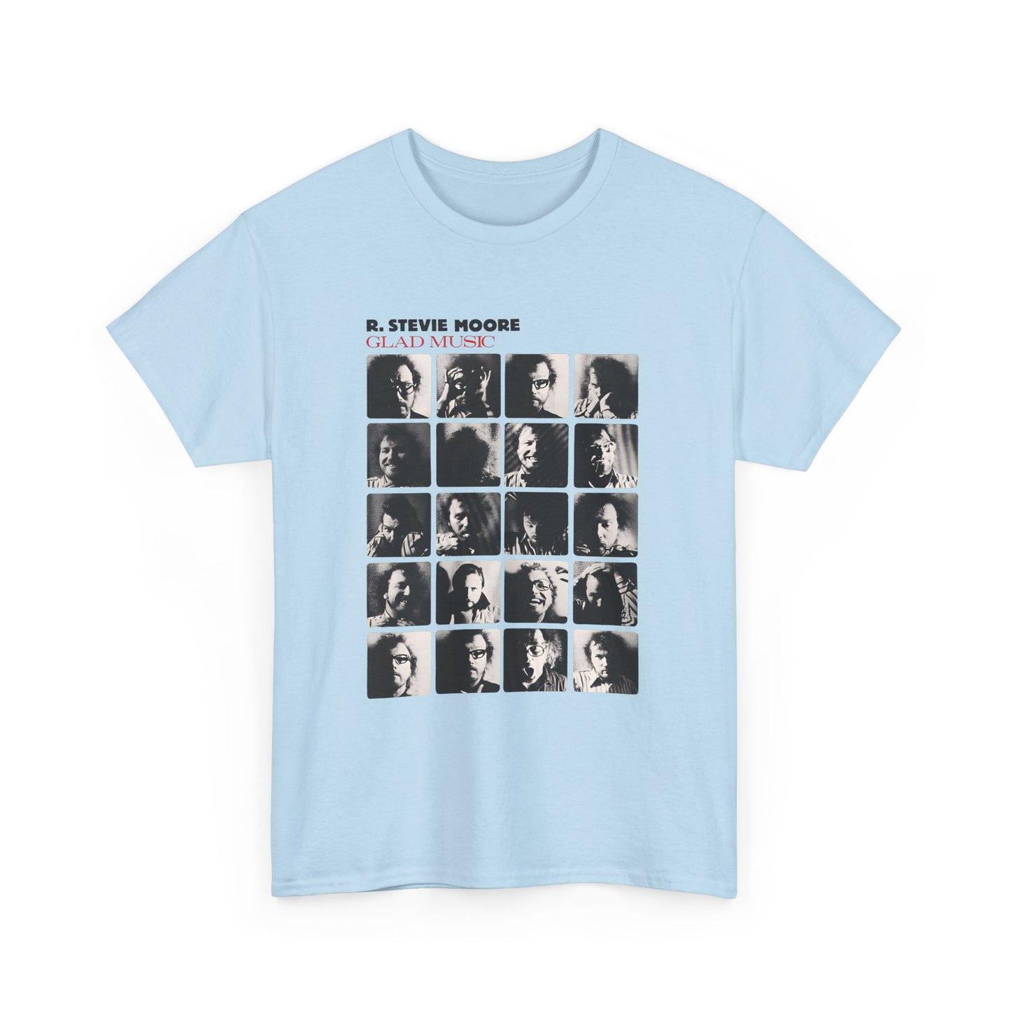 1986 glad music by r stevie moore album cover custom edit tshirt