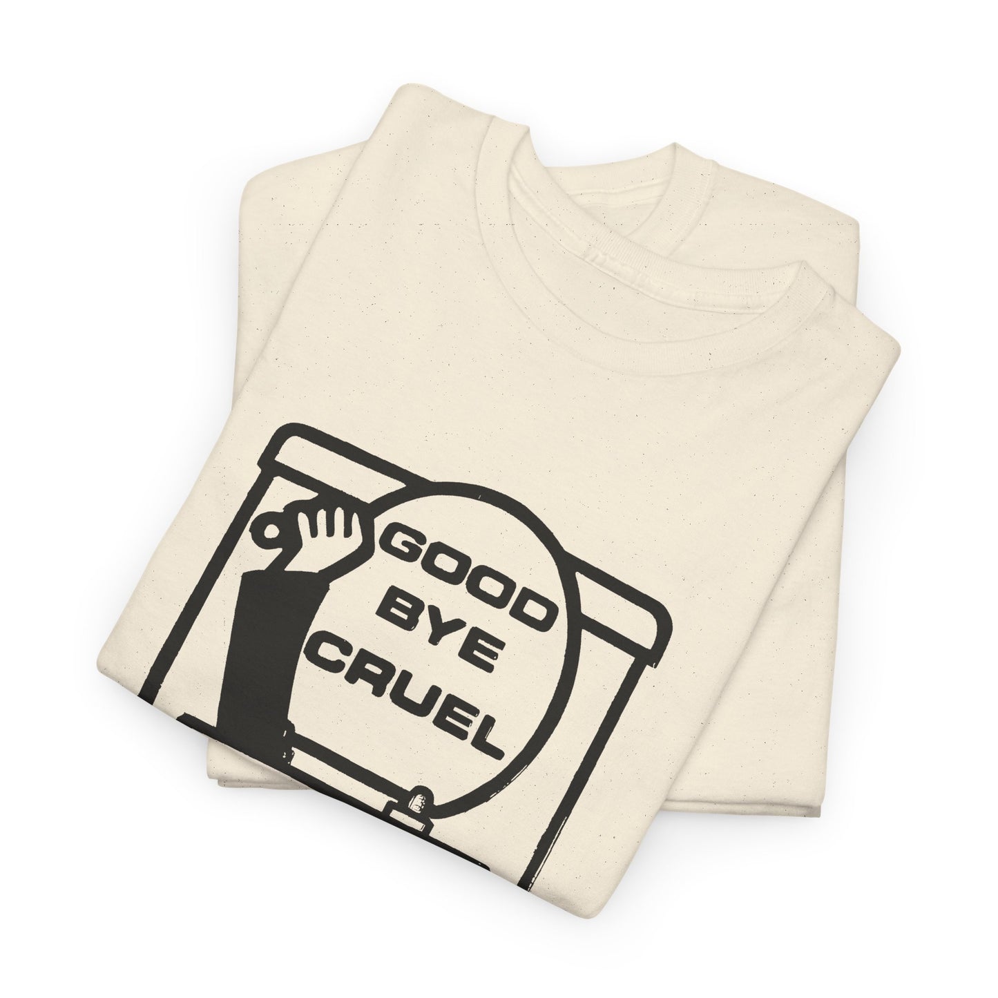 goodbye cruel world vintage reproduction design tshirt