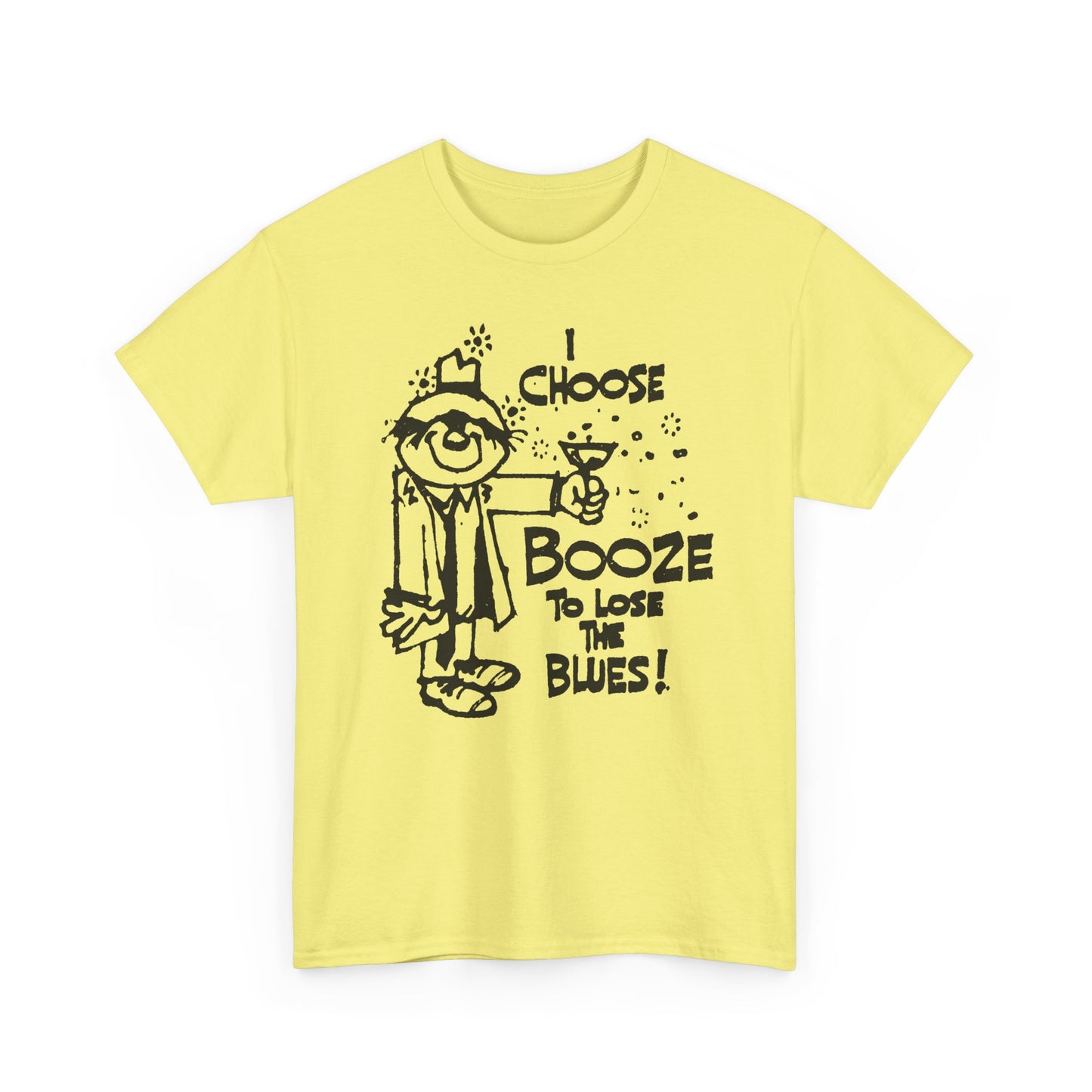 1970s i choose booze to lose the blues reproduction tshirt