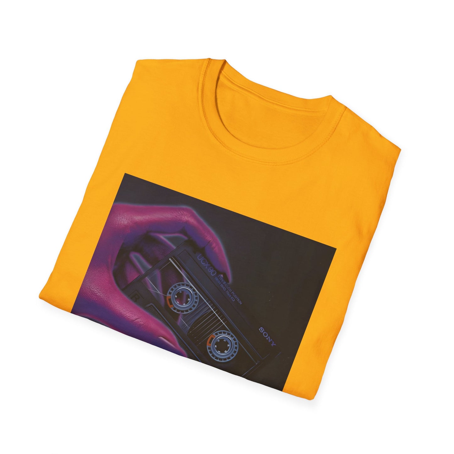 1980s ucx-90 audiocassette print advertisement tshirt