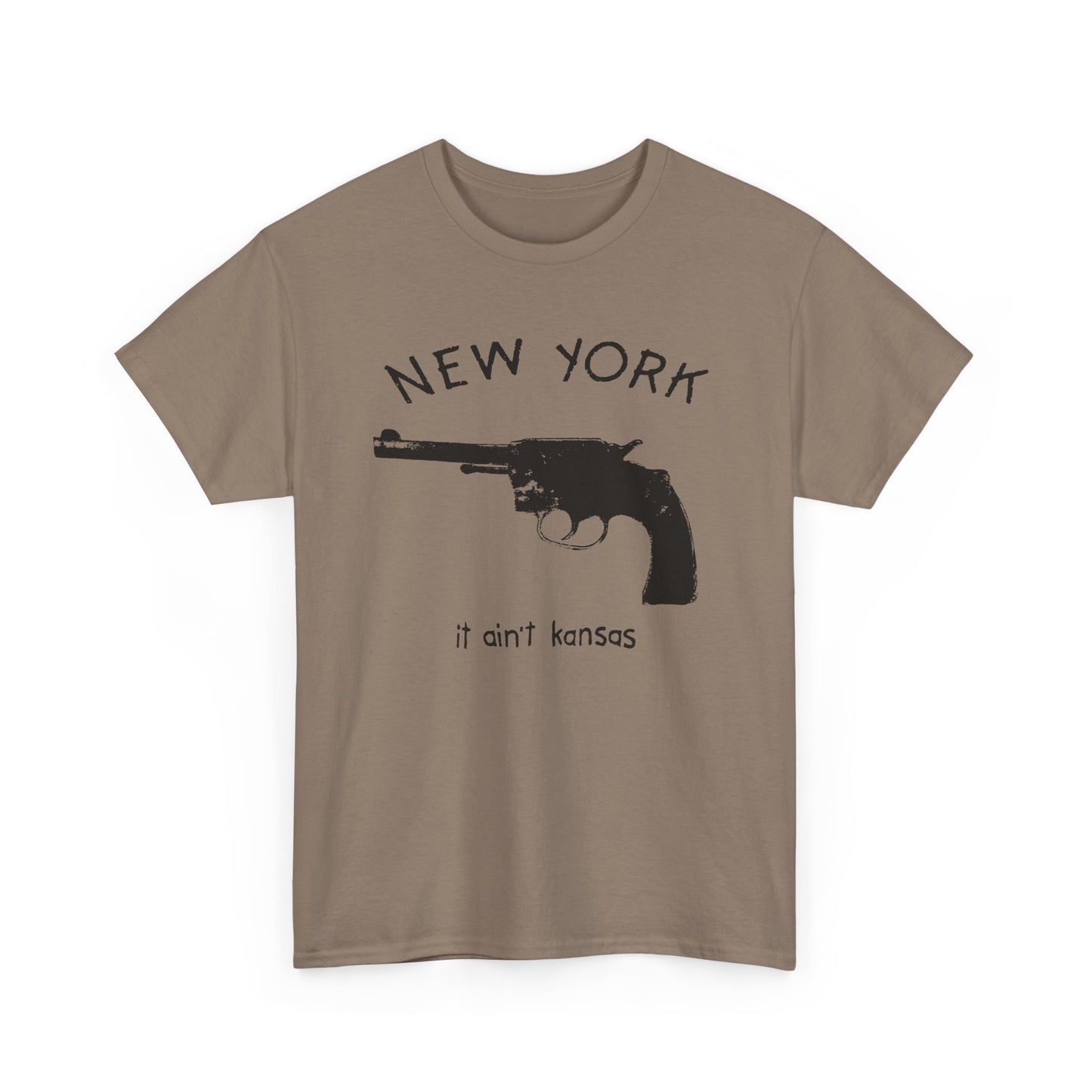 vintage 90s new york it ain't kansas with pistol reproduction tshirt