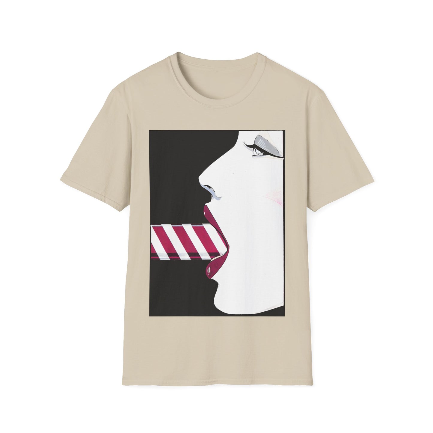 patrick nagel candy cane tshirt