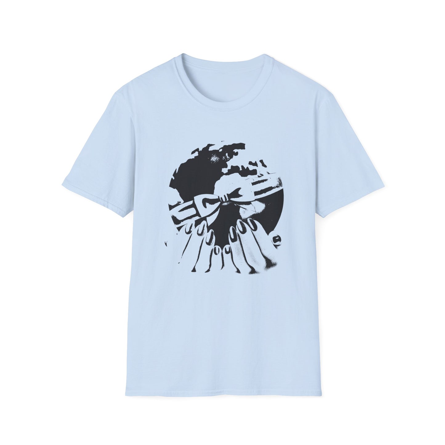 i'd give you the world 80s graphic from a greeting card stencil version tshirt