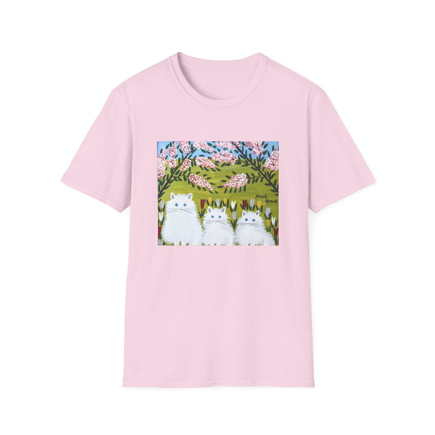 1965 maud lewis painting three white cats tshirt