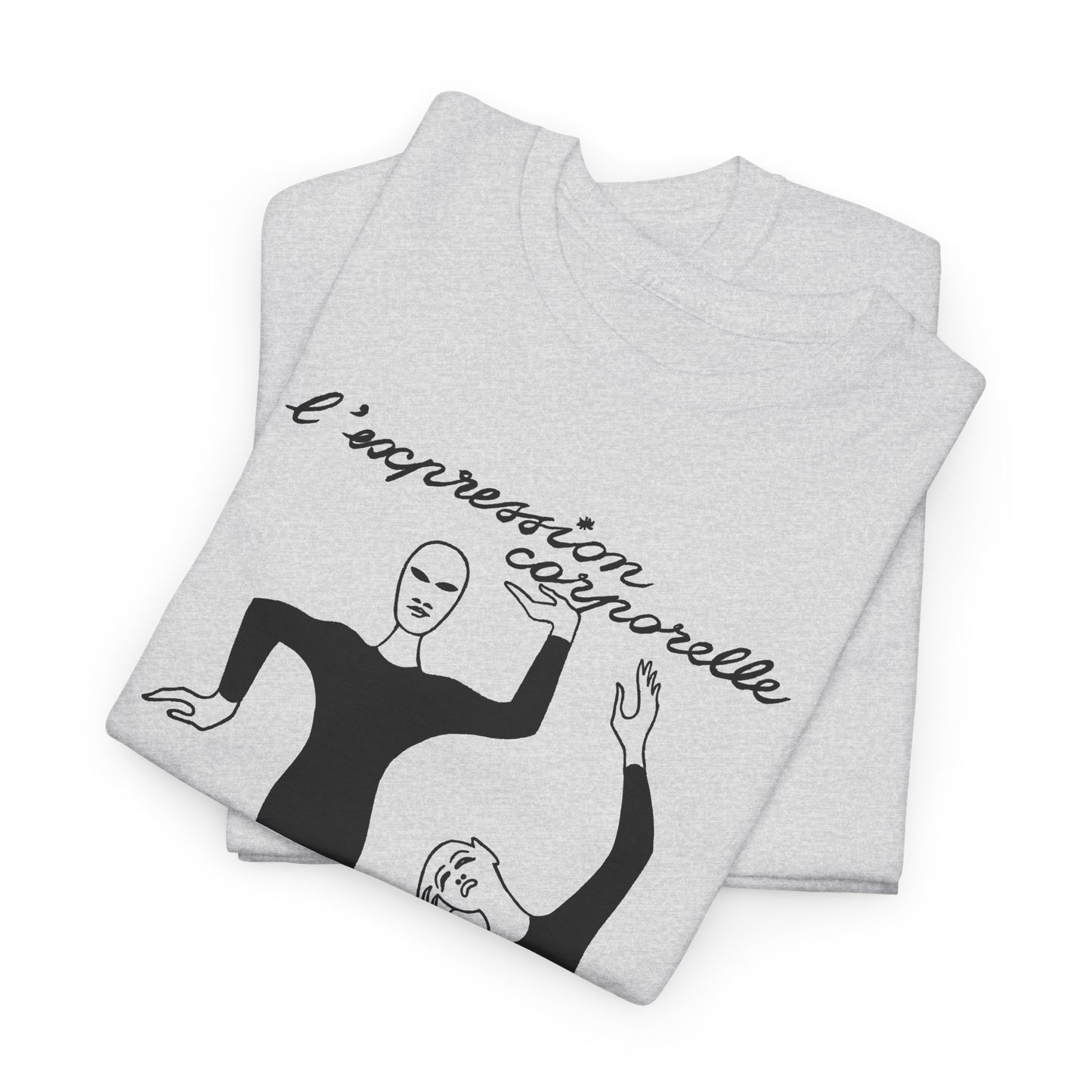 1968 french illustration of mimes from initiation au mime reproduction tshirt