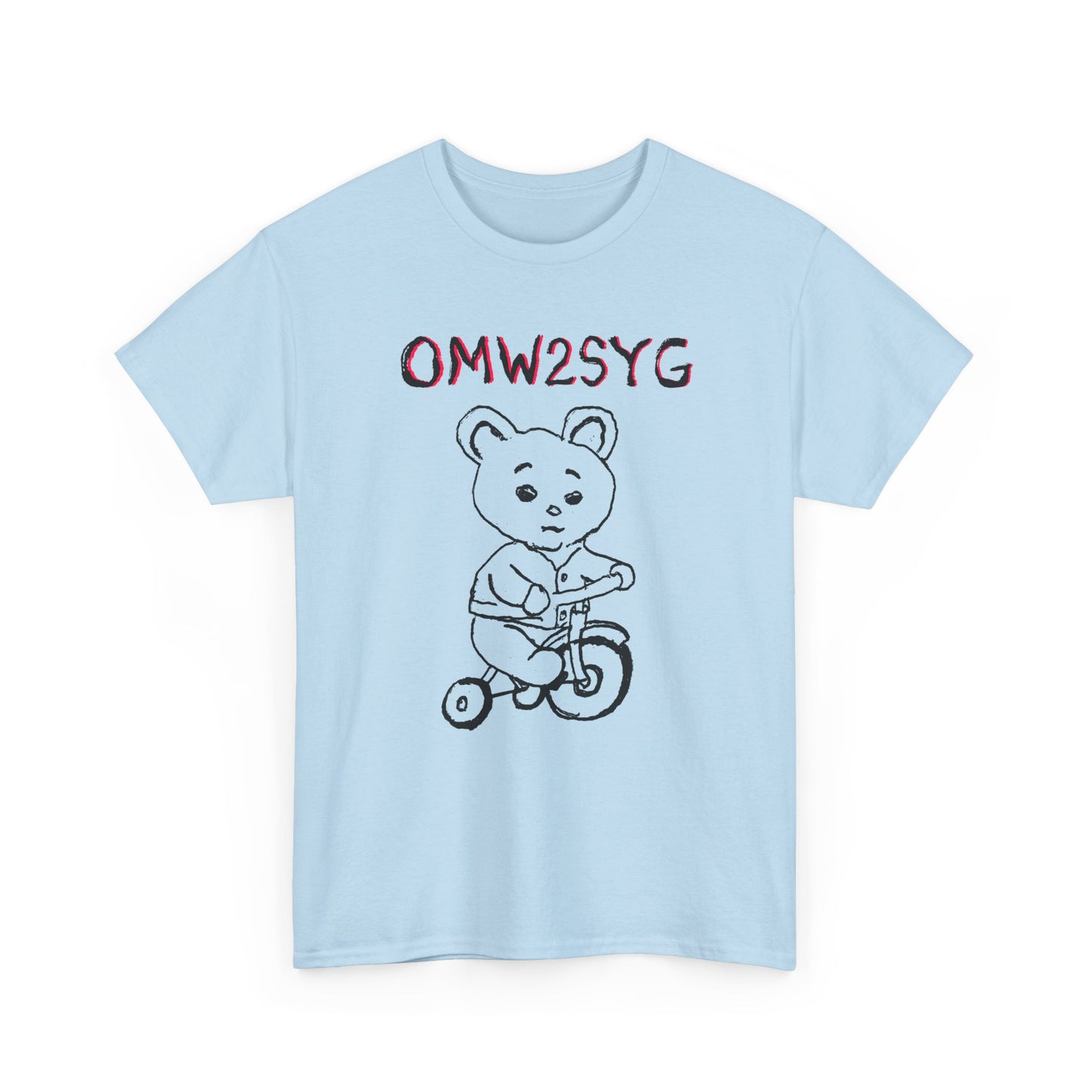 original drawing omw2syg on my way to steal your girl bunny riding tricycle tshirt