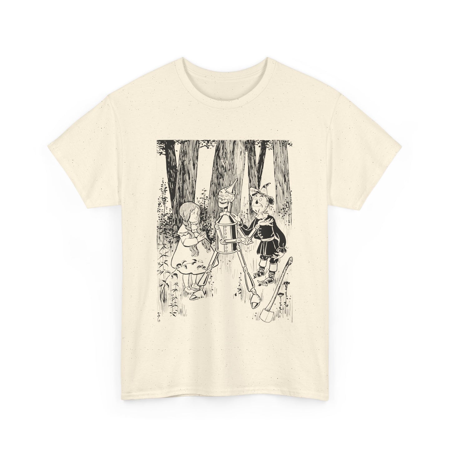 1900 w.w denslow's illustration for the wonderful wizard of oz dorothy and friends in forest tshirt
