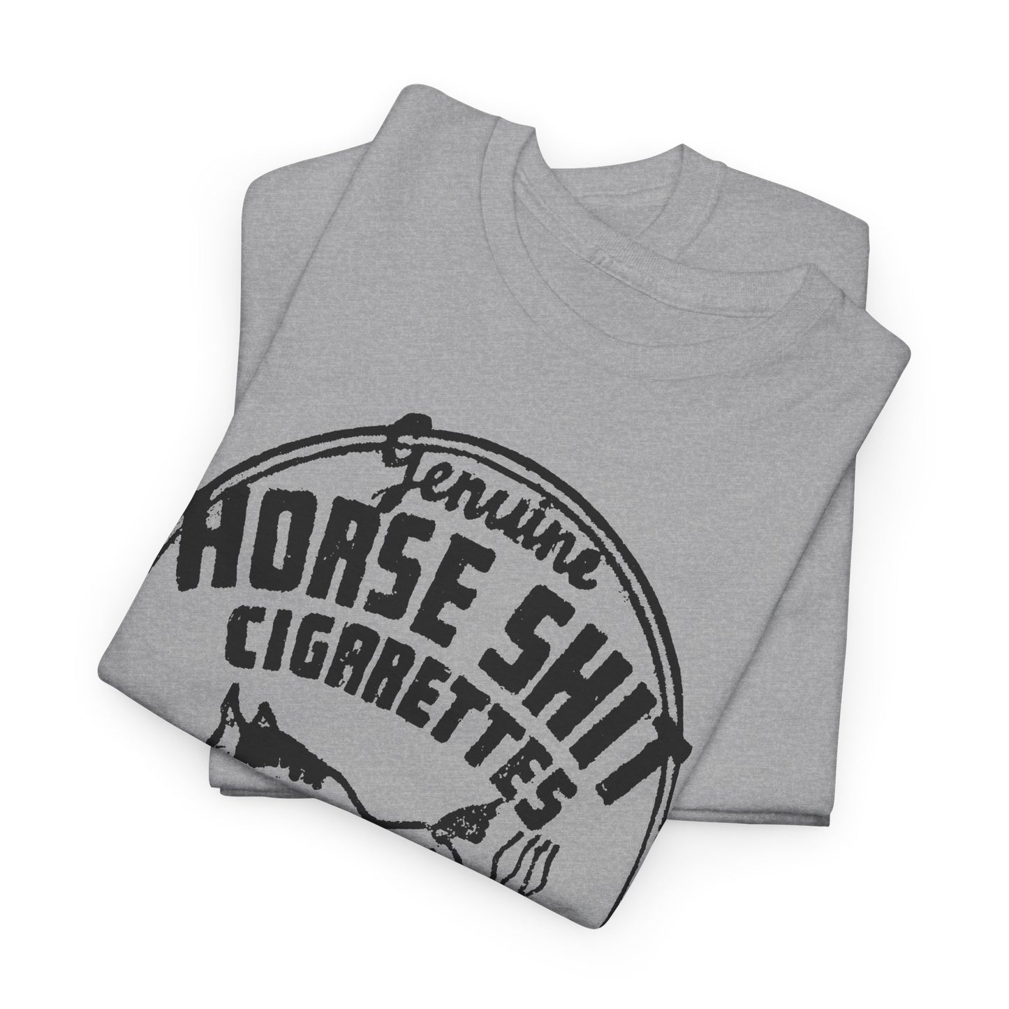 vintage horse shit cigarettes graphic reproduction tshirt