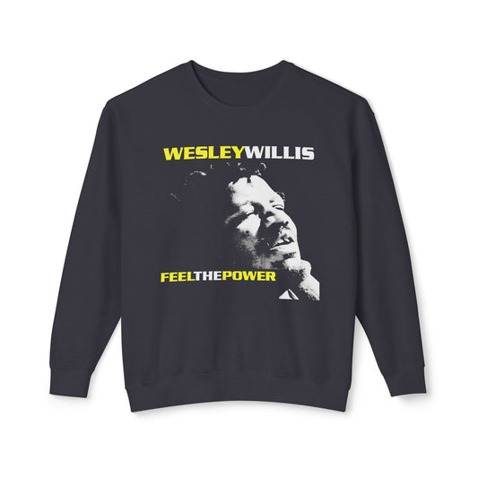 1996 feel the power album by outsider artist wesley willis 100% cotton sweatshirt