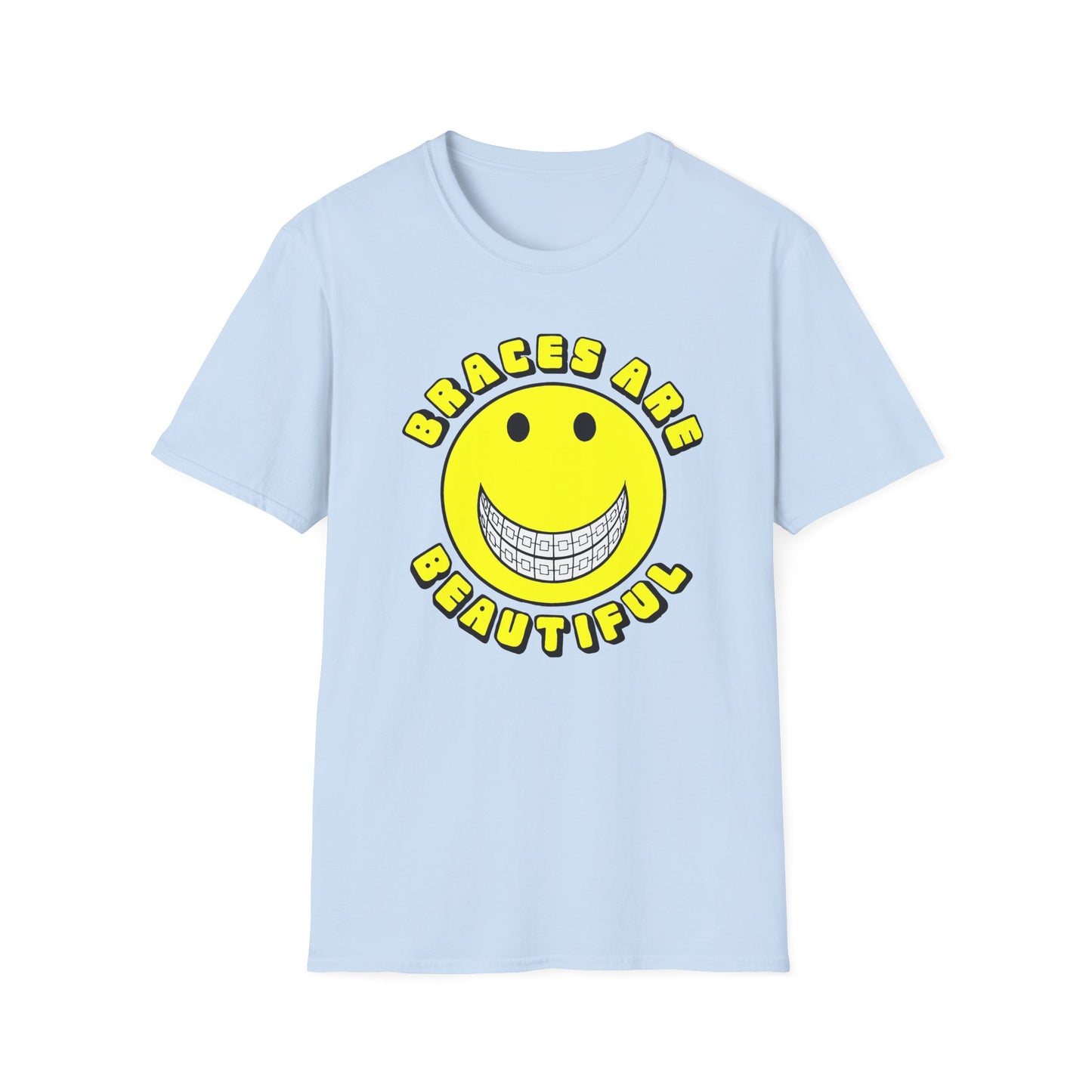 braces are beautiful 1970s graphic tshirt
