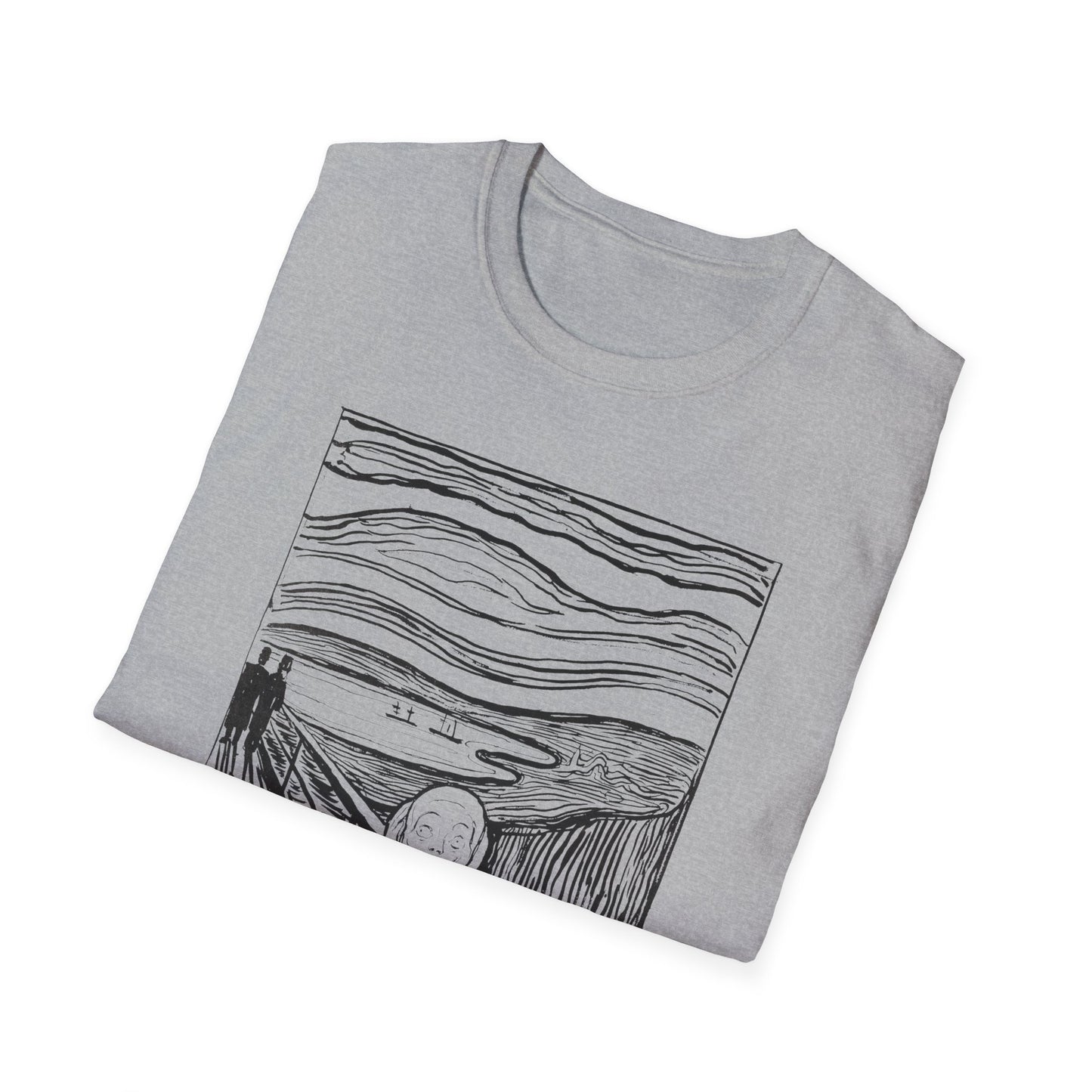 1895 lithography print of the scream by edvard munch tshirt