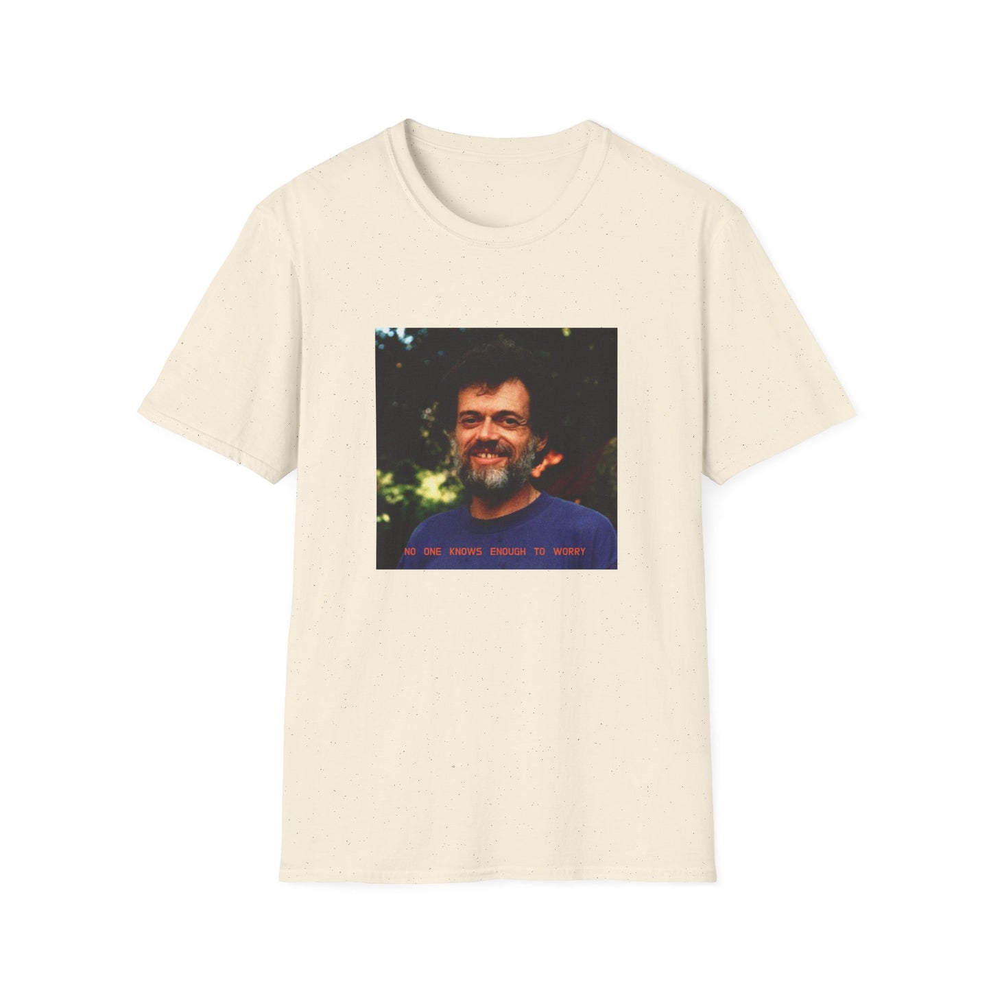 terence mckenna no one knows enough to worry tshirt