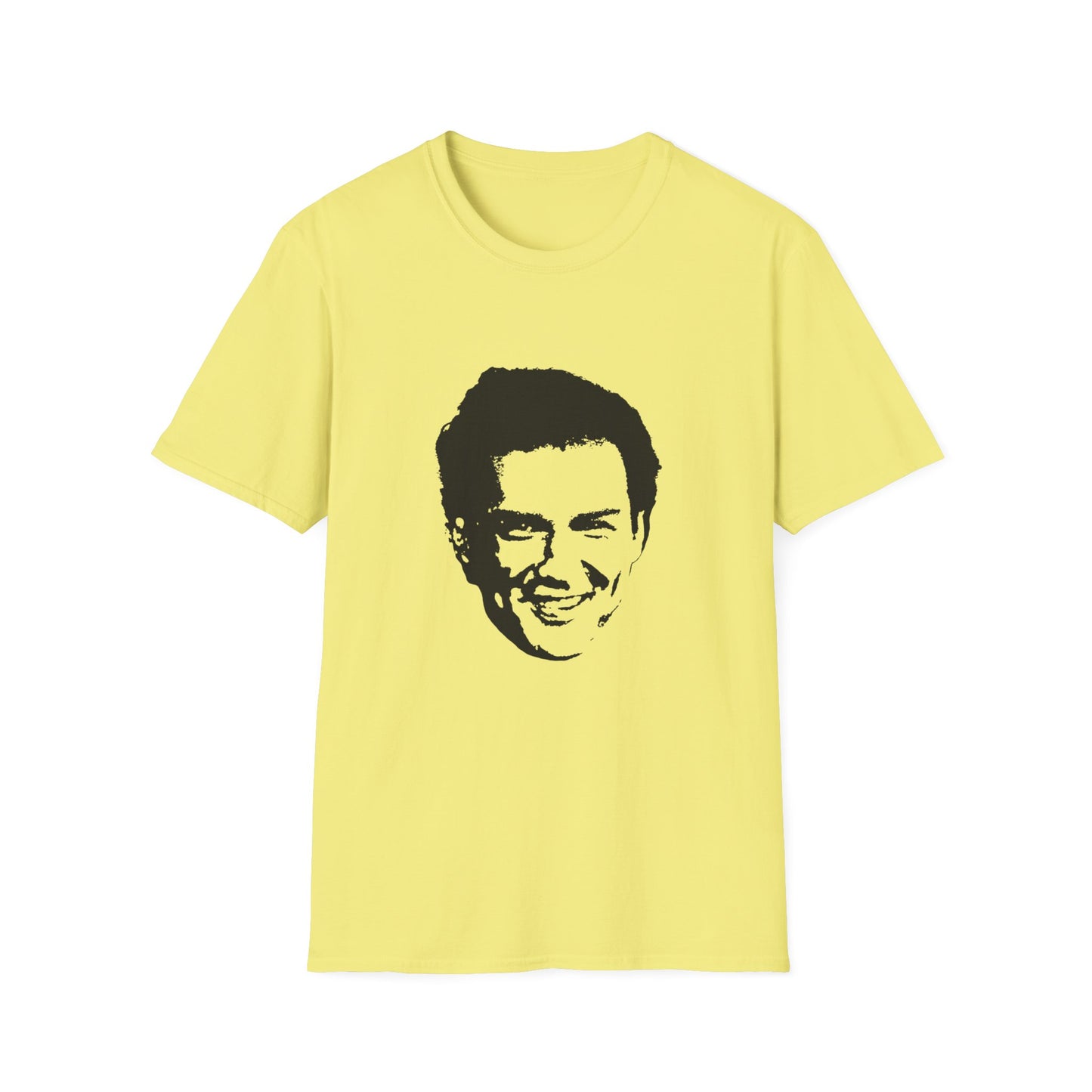 norm macdonald black stencil face tshirt