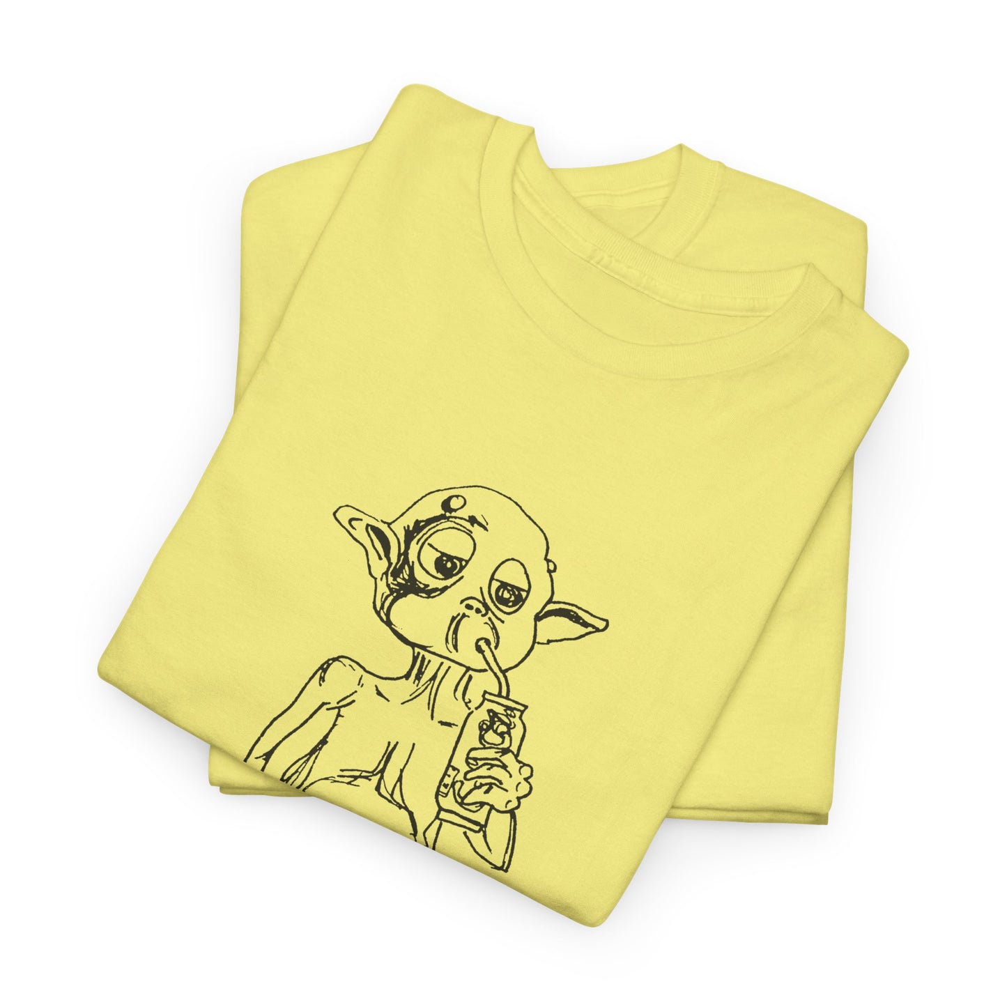 mysterious alien creature (MAC) drinking cola full body original sketch tshirt