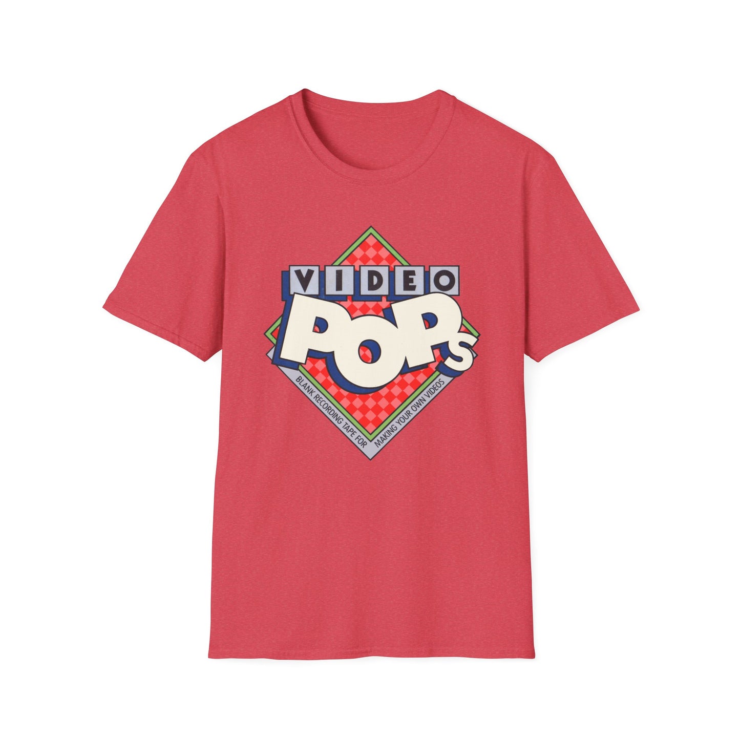 vintage video pops blank tape design tshirt