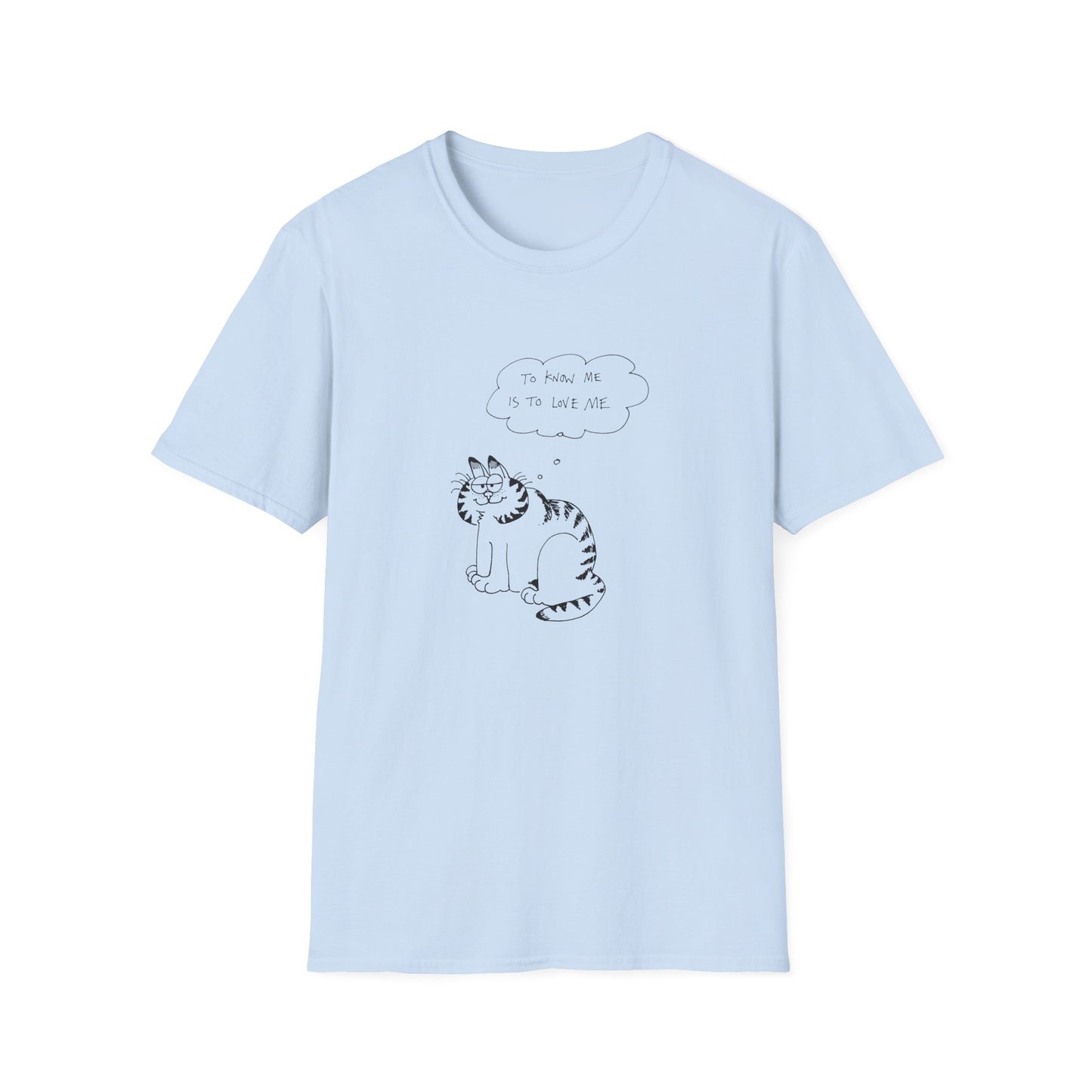 original drawing garfield fan art to know me is to love me tshirt
